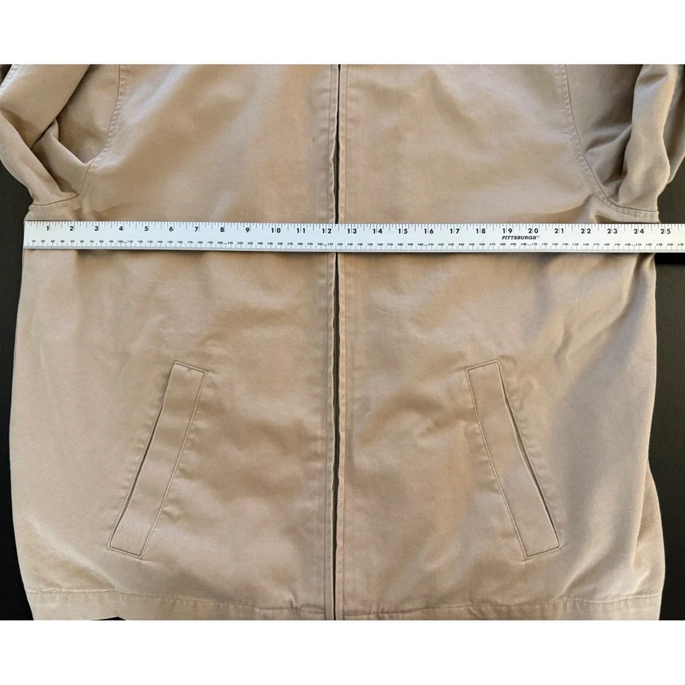 Lands' End Canvas Jacket Mens‎ XL (46-48) Tan Full-Zip Business Casual Weekend - Picture 13 of 15